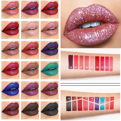 [Free shipping within Europe] Diamond Lip Gloss Matte To Glitter Liquid Lipstick Waterproof🎁