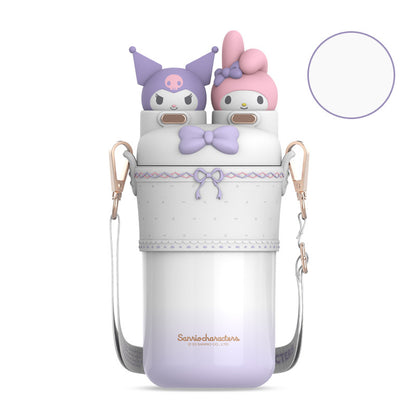 Aikos Lolita double drink thermos stainless steel children's thermos