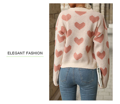 Heart Print Sweater
