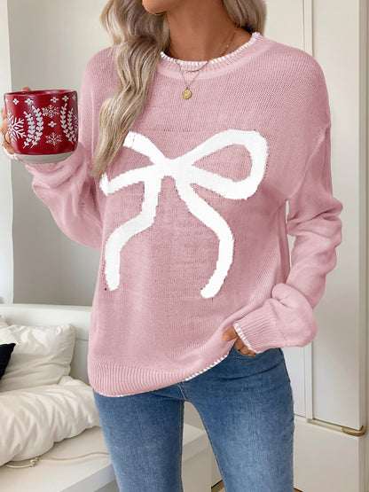 Oversized Round Neck Christmas Sweater
