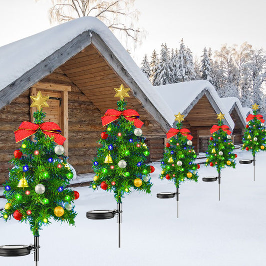 【Buy 1 Get 1 Free】Solar Color LED Christmas Tree Ground Light