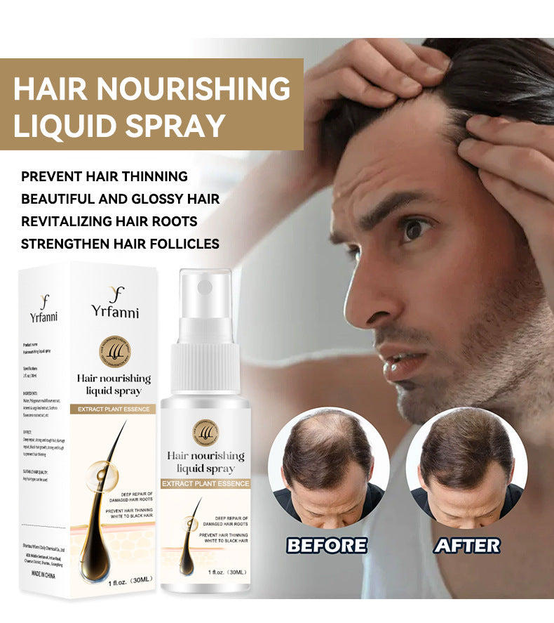 Plant extract hair growth spray nourishes hair follicles and protects hair roots