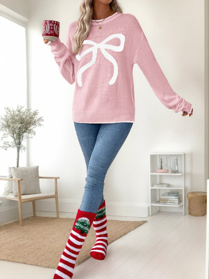 Oversized Round Neck Christmas Sweater