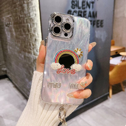For iPhone case with rainbow and chain