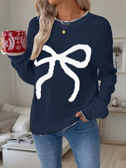 Oversized Round Neck Christmas Sweater