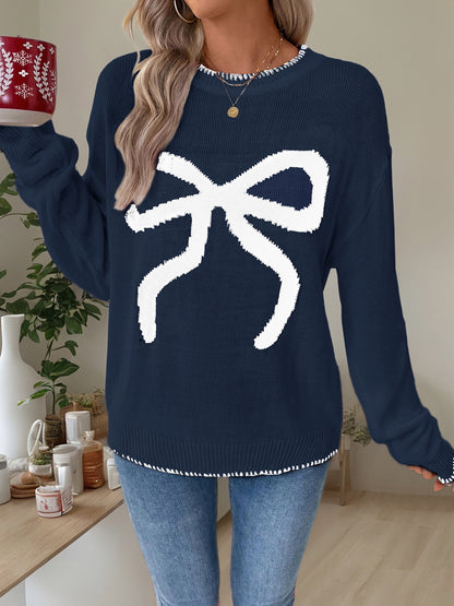 Oversized Round Neck Christmas Sweater