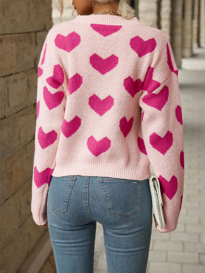Heart Print Sweater