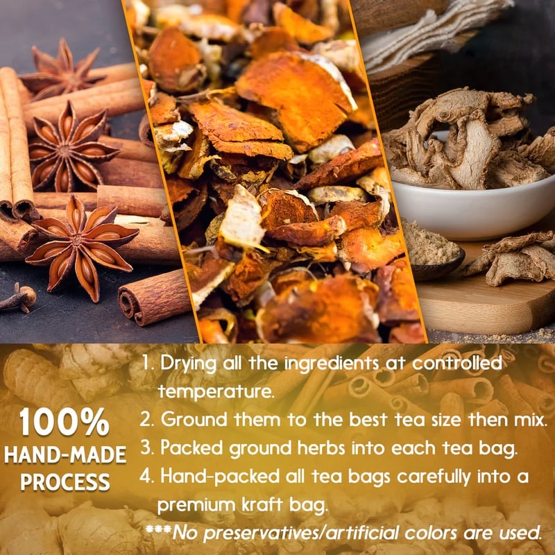 🌹100% Natural Turmeric Ginger Cinnamon Tea