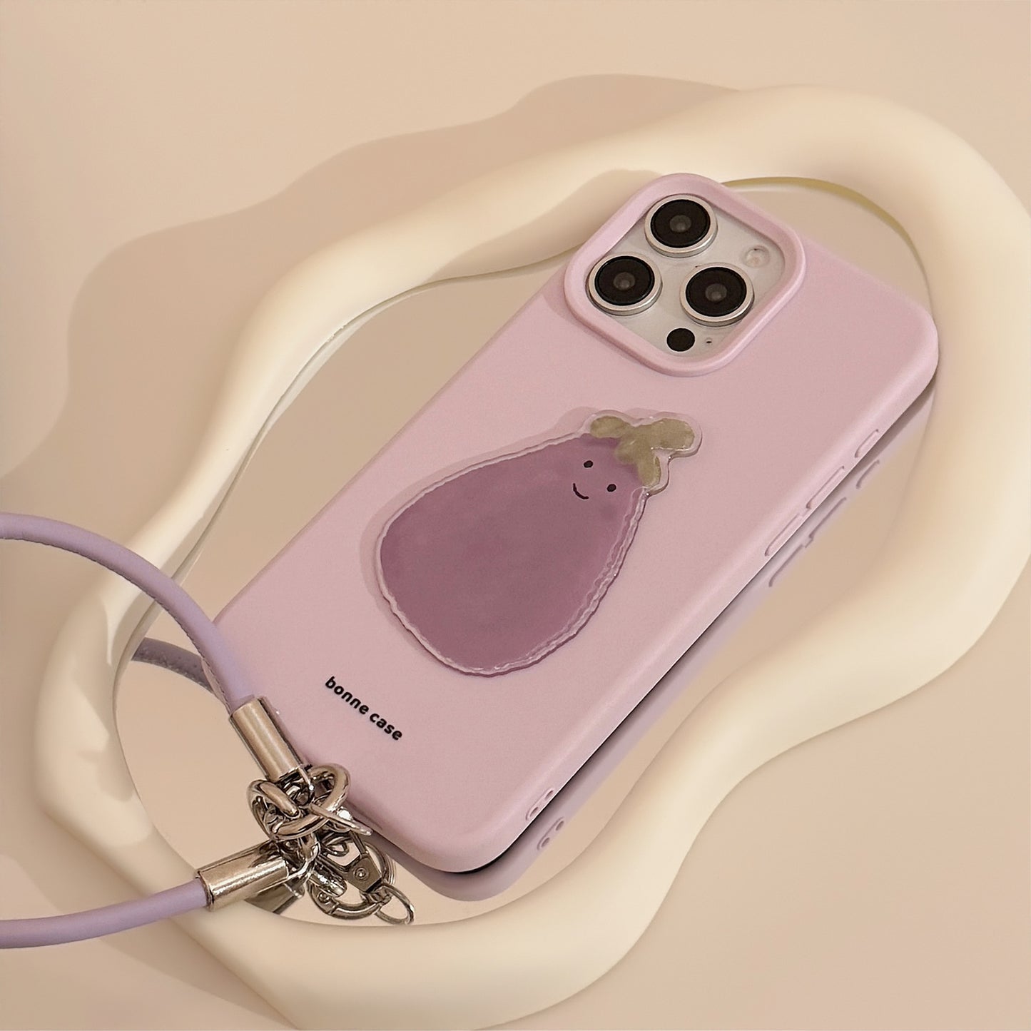 Suitable for iPhone 16 mobile phone case Healing Eggplant