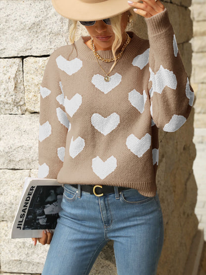 Heart Print Sweater