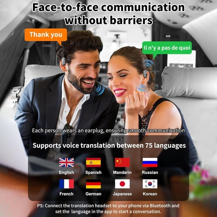🔥AI Translation Wireless OWS Bluetooth 5.4 Earphones