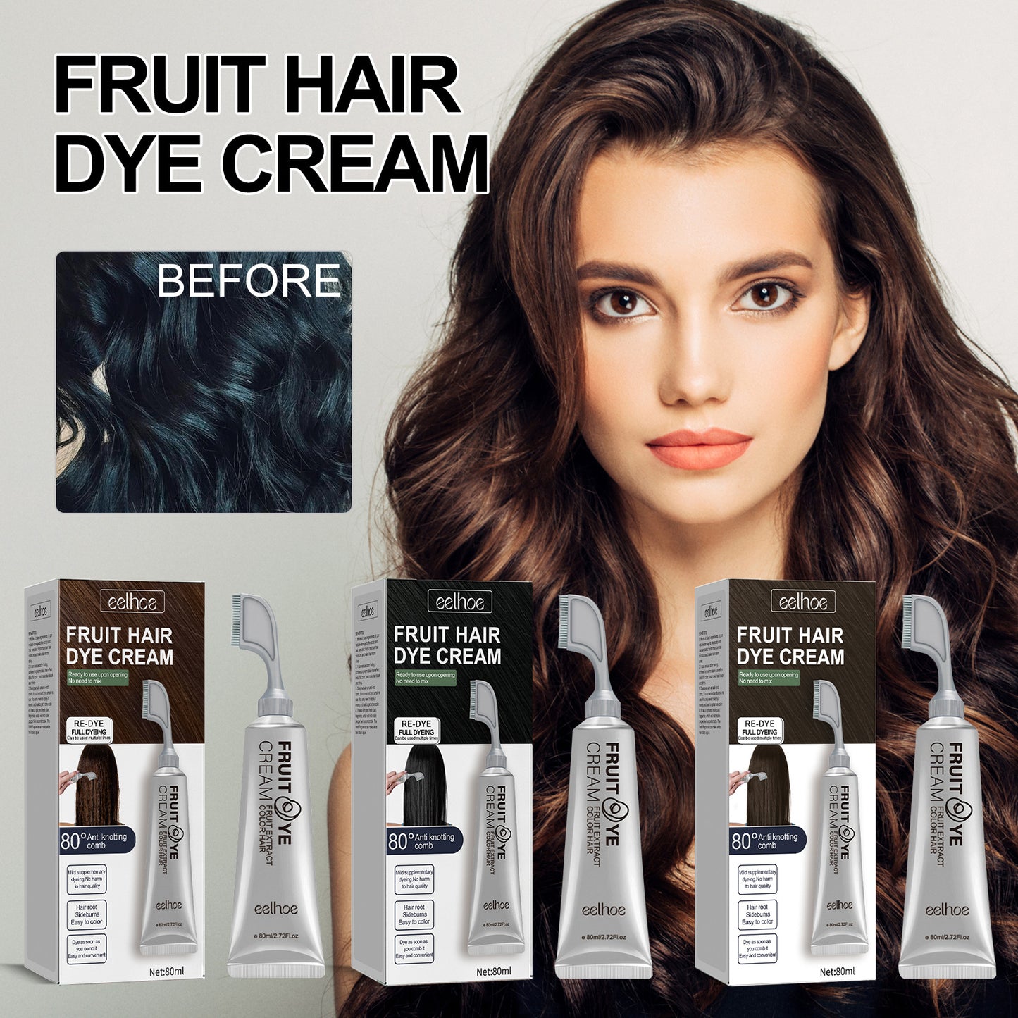 Christmas Sale 50% OFF—Fruit Hair Dye Cream(80ml/2.82fl.oz)