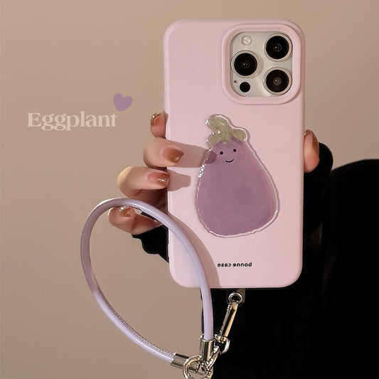 Suitable for iPhone 16 mobile phone case Healing Eggplant