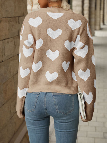 Heart Print Sweater
