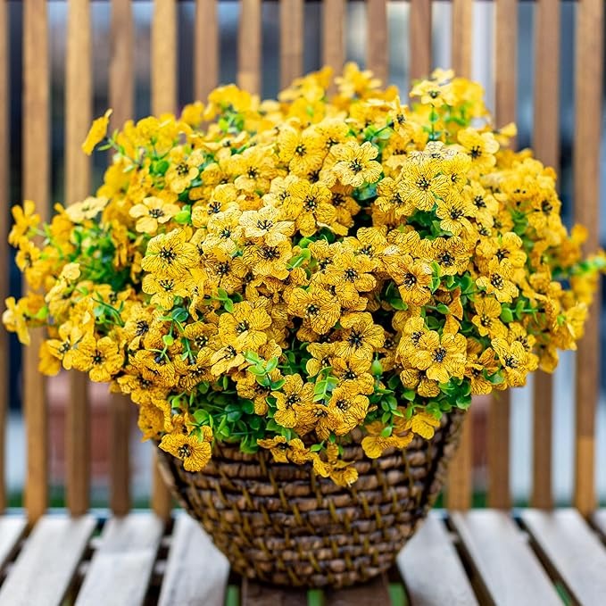 💥Upgraded High-Grade Material💐UV Resistant Fade-Free Colourful Artificial Flower