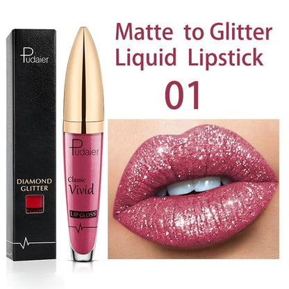 [Free shipping within Europe] Diamond Lip Gloss Matte To Glitter Liquid Lipstick Waterproof🎁