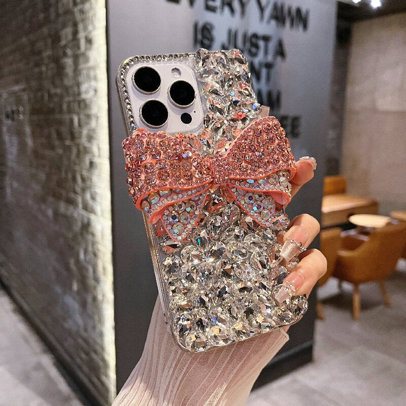 IPhone Case Handmade Bow Rhinestone