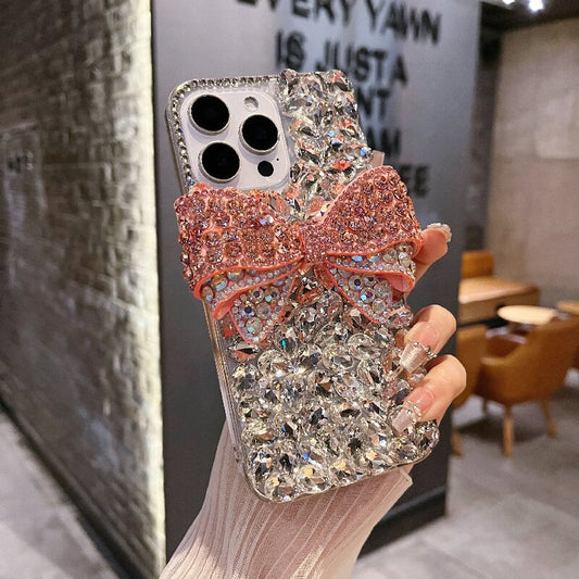 IPhone Case Handmade Bow Rhinestone
