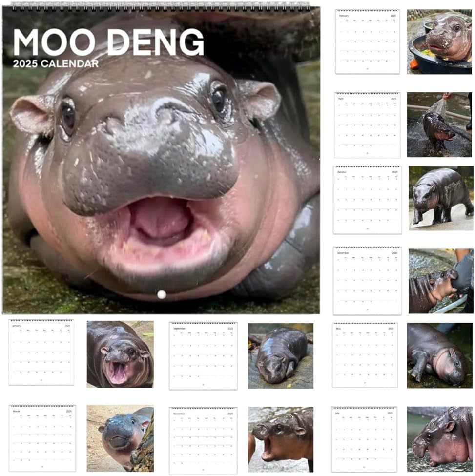 🦛Moo Deng Calendar | 2025 Calendar