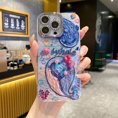 For iPhone case with whale painting