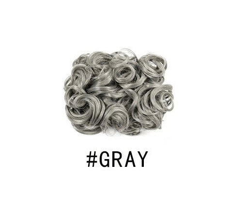 Clip-In Messy Curly Hair Bun Extension