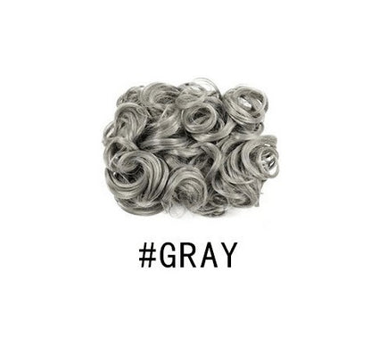 Clip-In Messy Curly Hair Bun Extension