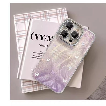 For IPhone Cases Gradient purple butterfly