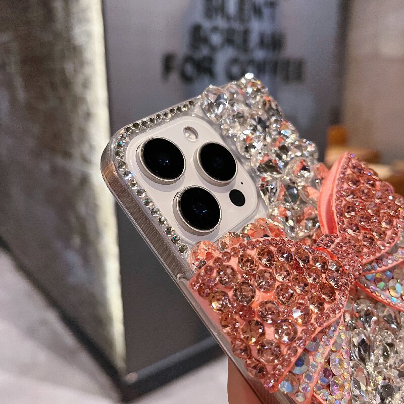 IPhone Case Handmade Bow Rhinestone