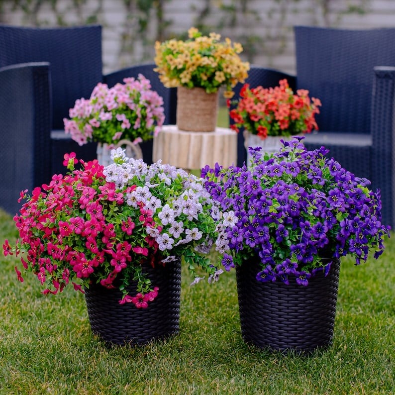 💥Upgraded High-Grade Material💐UV Resistant Fade-Free Colourful Artificial Flower