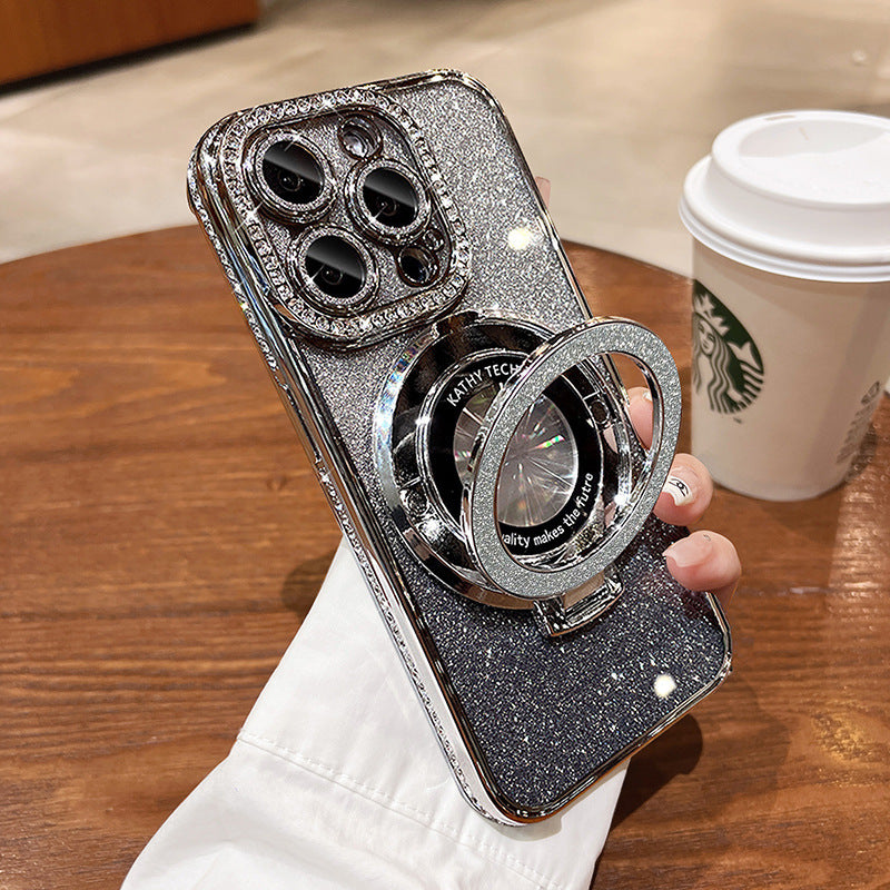 For iPhone case with magnetic bracket