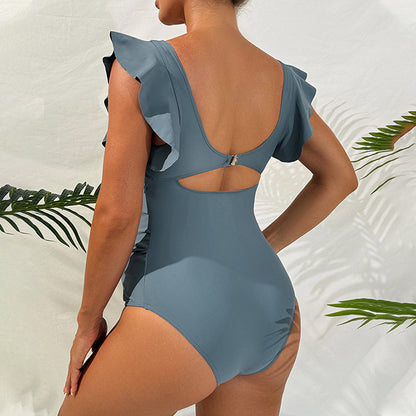 Pregnant Women's Belly Support One-Piece Swimsuit