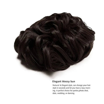 Clip-In Messy Curly Hair Bun Extension