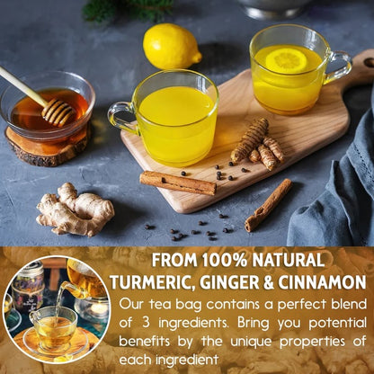 🌹100% Natural Turmeric Ginger Cinnamon Tea