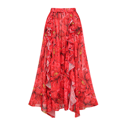 49% OFF🔥Red Flower Print Swimsuit