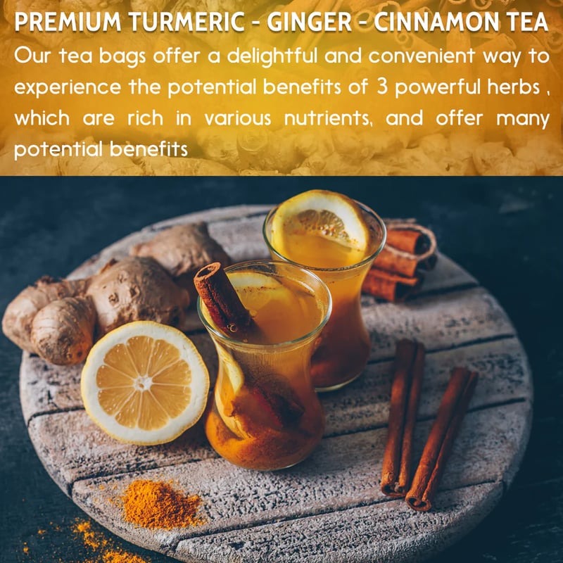 🌹100% Natural Turmeric Ginger Cinnamon Tea