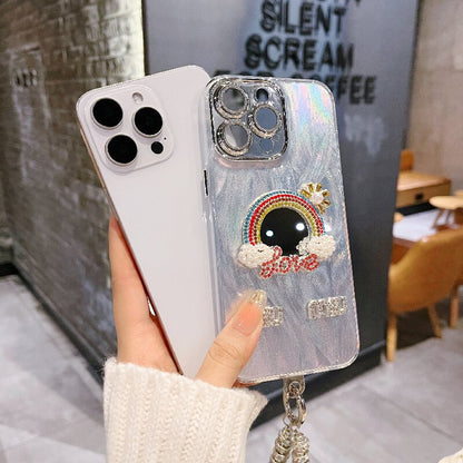 For iPhone case with rainbow and chain