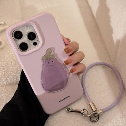 Suitable for iPhone 16 mobile phone case Healing Eggplant