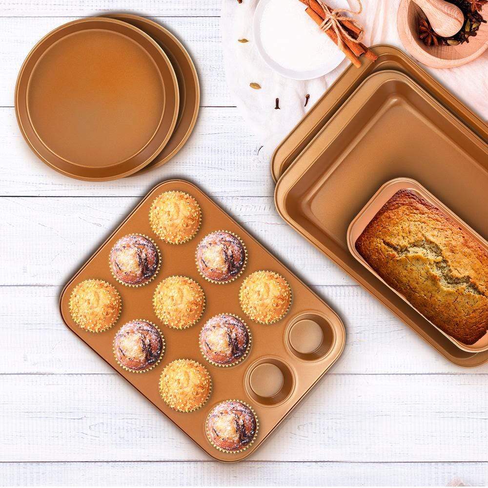 6 Piece Non-Stick Copper Bakeware Set