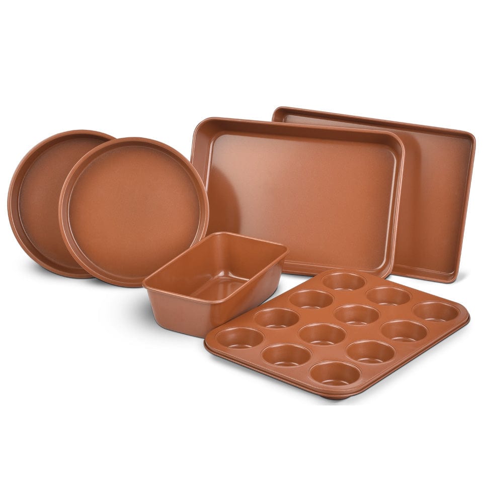 6 Piece Non-Stick Copper Bakeware Set