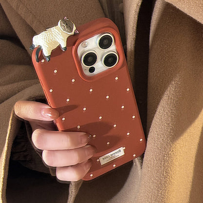 Suitable for iPhone case 3D cat iPhone 16