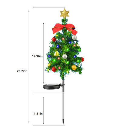 【Buy 1 Get 1 Free】Solar Color LED Christmas Tree Ground Light