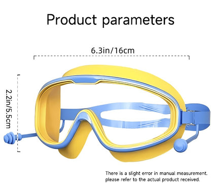 🔥HD children's large frame waterproof and anti-fog swimming goggles