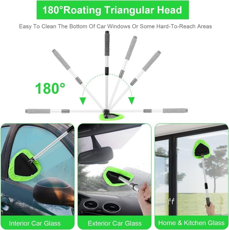 Car Windshield Cleaning Tool with Extendable Handle