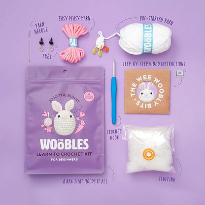 The WALD Beginners Crochet Kit with Easy Peasy Yarn as seen on Shark Tank - with Step-by-Step Video Tutorials - Pierre The Penguin