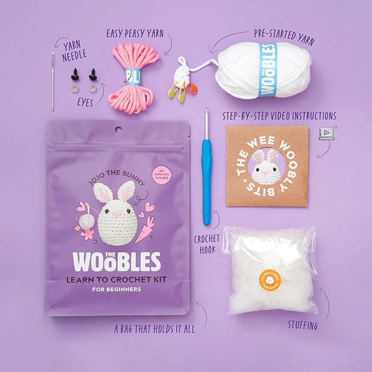 The WALD Beginners Crochet Kit with Easy Peasy Yarn as seen on Shark Tank - with Step-by-Step Video Tutorials - Pierre The Penguin