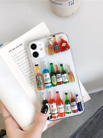 For iPhone case with wine bottle