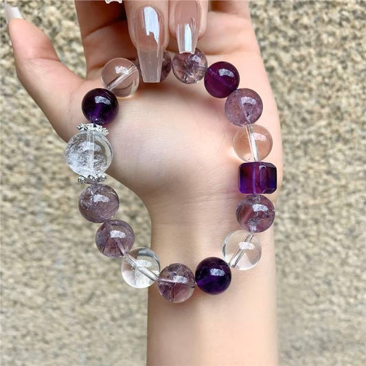 Amethyst Psychedelic Neural Rewire Crystal Bracelet