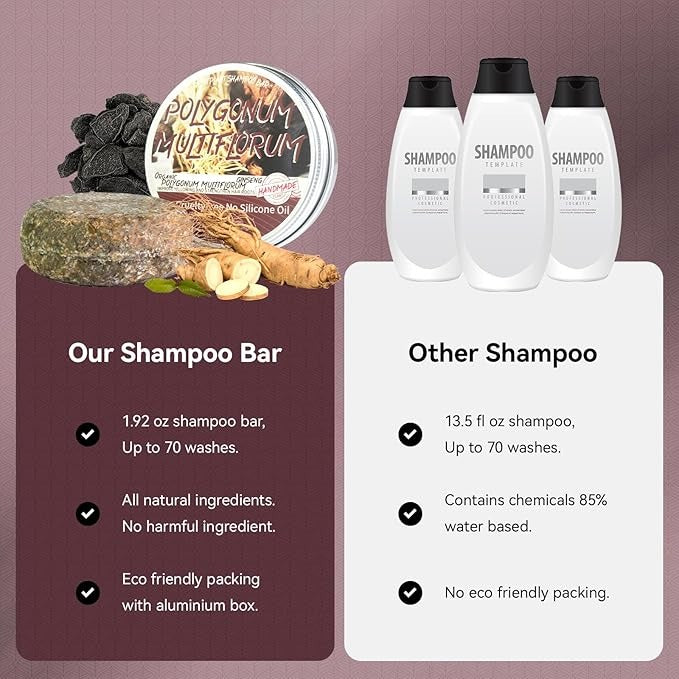 Hair Darkening Shampoo Bar (Works on ANY Hair Color)