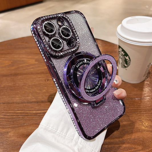 For iPhone case with magnetic bracket