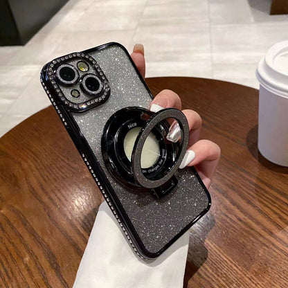 For iPhone case with magnetic bracket